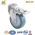 China 4-inch Top Hole Swivel Caster Wheel with Total Lock Brake